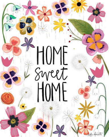 Home Sweet Home White Modern Wood Framed Art Print with Double Matting by Doucette, Katie