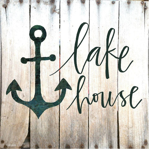 Lake House White Modern Wood Framed Art Print with Double Matting by Doucette, Katie