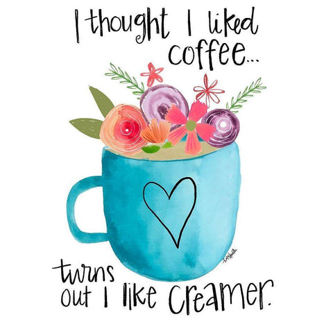 Coffee Creamer Black Modern Wood Framed Art Print with Double Matting by Doucette, Katie