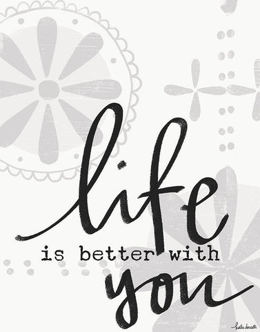 Life is Better White Modern Wood Framed Art Print with Double Matting by Doucette, Katie