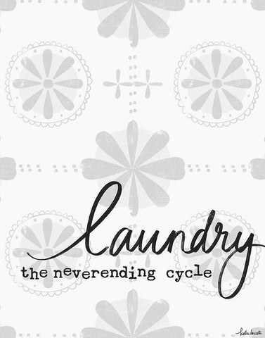 Laundry Cycle Black Ornate Wood Framed Art Print with Double Matting by Doucette, Katie