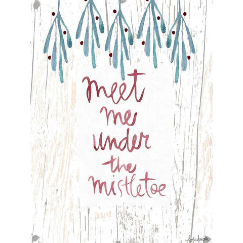 Under the Mistletoe White Modern Wood Framed Art Print by Doucette, Katie