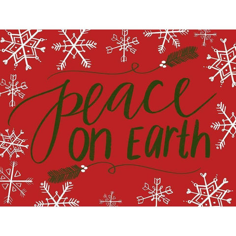 Peace on Earth White Modern Wood Framed Art Print by Doucette, Katie