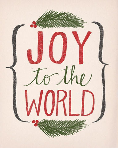 Joy to the World Black Ornate Wood Framed Art Print with Double Matting by Doucette, Katie