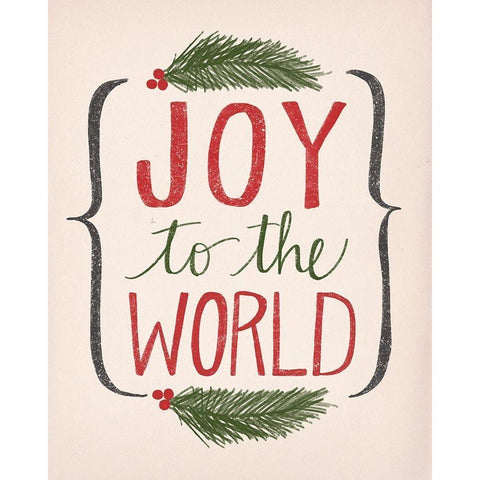 Joy to the World White Modern Wood Framed Art Print by Doucette, Katie