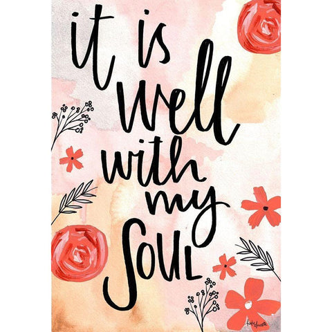 It Is Well With My Soul White Modern Wood Framed Art Print by Doucette, Katie