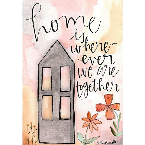 Home Together Black Modern Wood Framed Art Print with Double Matting by Doucette, Katie