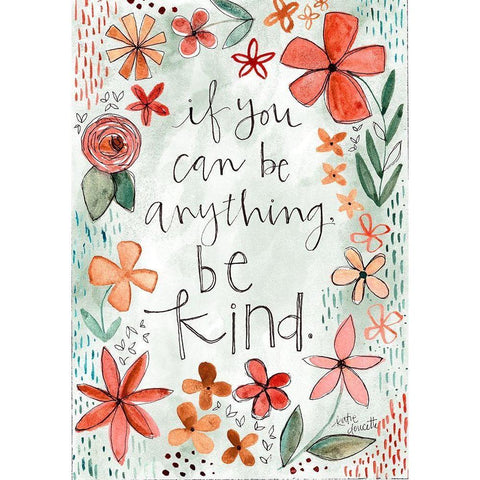 If You Can Be Anything White Modern Wood Framed Art Print by Doucette, Katie