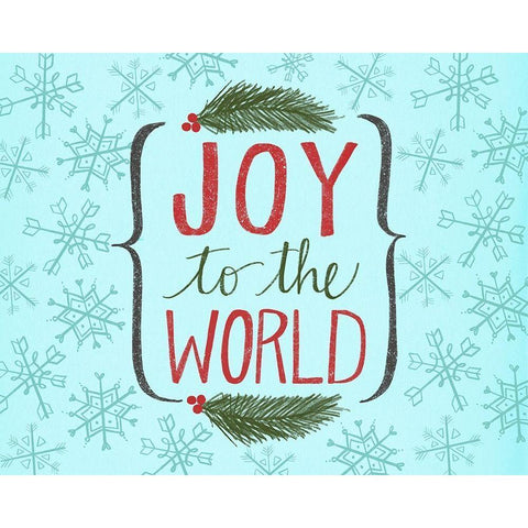 Joy to the World White Modern Wood Framed Art Print by Doucette, Katie