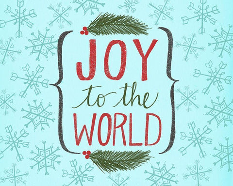 Joy to the World Black Ornate Wood Framed Art Print with Double Matting by Doucette, Katie