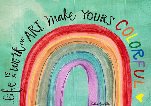 Life is a Work of Art Black Ornate Wood Framed Art Print with Double Matting by Doucette, Katie