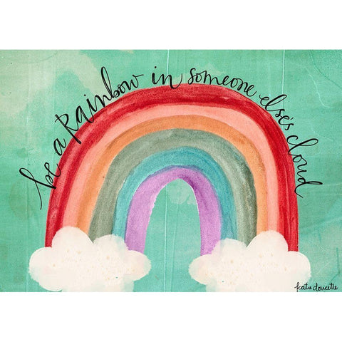 Be a Rainbow White Modern Wood Framed Art Print by Doucette, Katie