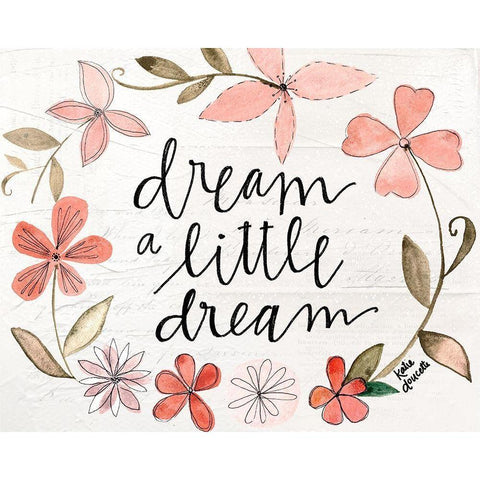 Dream a Little Dream Black Modern Wood Framed Art Print with Double Matting by Doucette, Katie