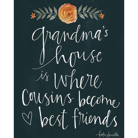 Grandmas House Black Modern Wood Framed Art Print with Double Matting by Doucette, Katie