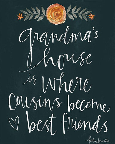 Grandmas House White Modern Wood Framed Art Print with Double Matting by Doucette, Katie