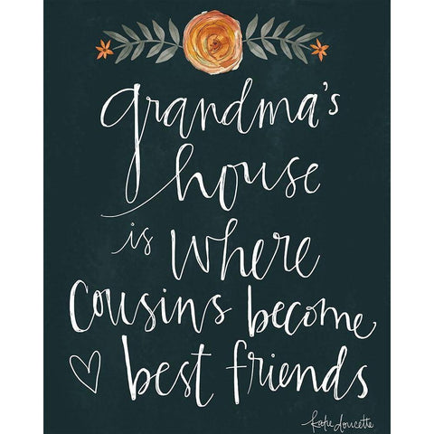 Grandmas House Gold Ornate Wood Framed Art Print with Double Matting by Doucette, Katie