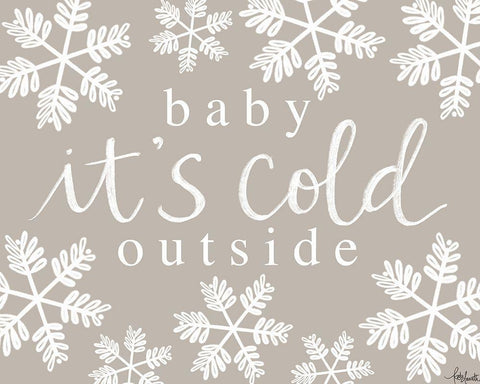 Baby, Its Cold Outside White Modern Wood Framed Art Print with Double Matting by Doucette, Katie