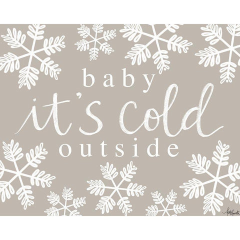 Baby, Its Cold Outside Gold Ornate Wood Framed Art Print with Double Matting by Doucette, Katie