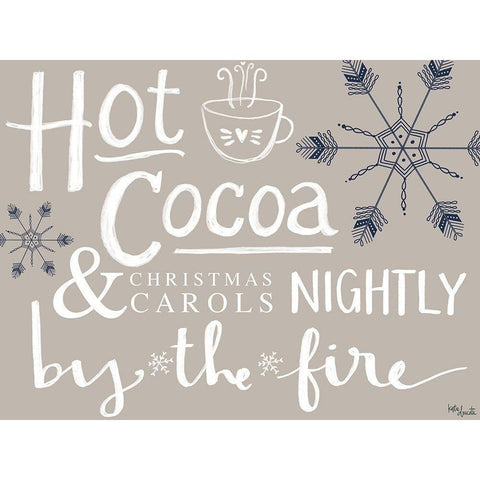 Hot Cocoa White Modern Wood Framed Art Print by Doucette, Katie