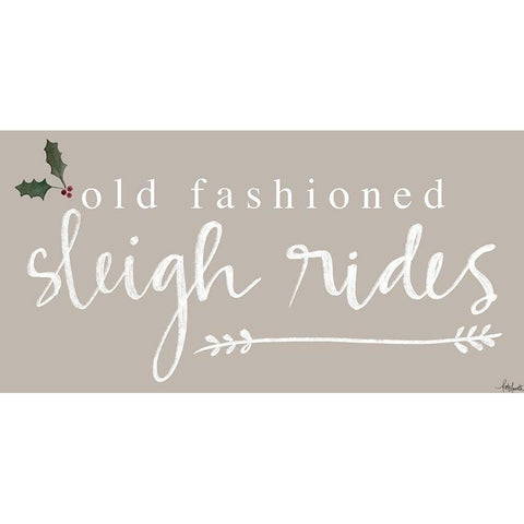 Old Fashioned Sleigh Rides Gold Ornate Wood Framed Art Print with Double Matting by Doucette, Katie