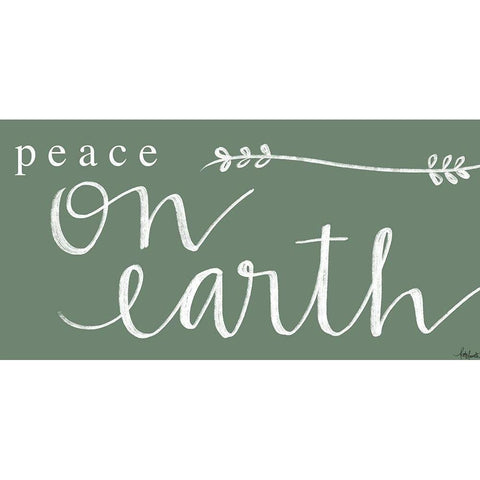 Peace on Earth White Modern Wood Framed Art Print by Doucette, Katie