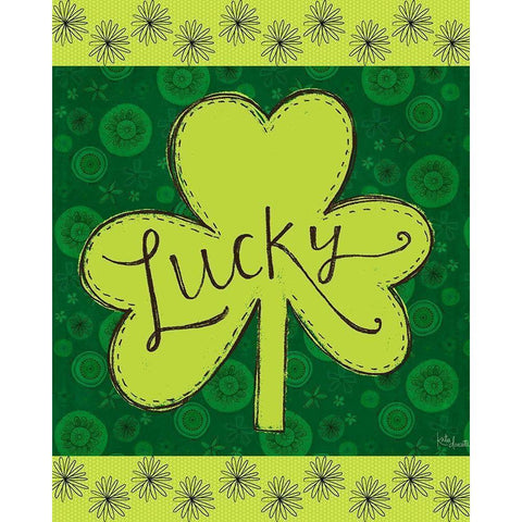 Lucky White Modern Wood Framed Art Print by Doucette, Katie