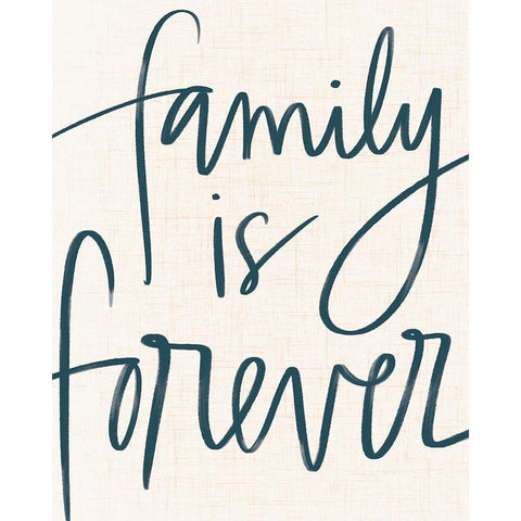 Family is Forever White Modern Wood Framed Art Print by Doucette, Katie