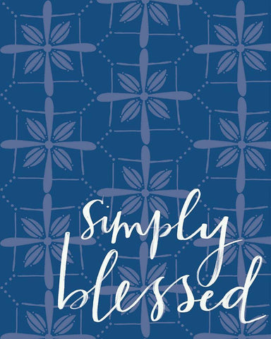 Simply Blessed Black Ornate Wood Framed Art Print with Double Matting by Doucette, Katie