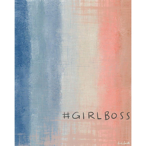 #girlboss White Modern Wood Framed Art Print by Doucette, Katie