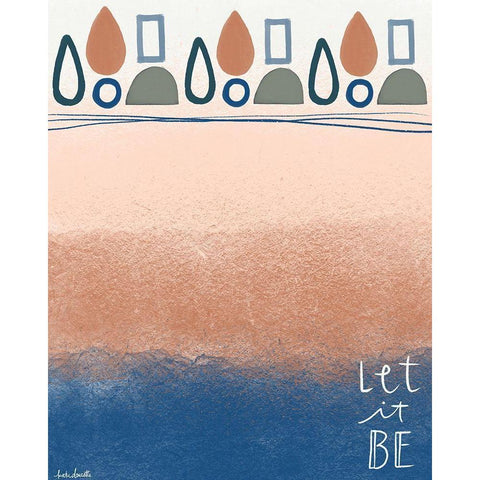 Let It Be White Modern Wood Framed Art Print by Doucette, Katie