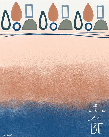 Let It Be White Modern Wood Framed Art Print with Double Matting by Doucette, Katie