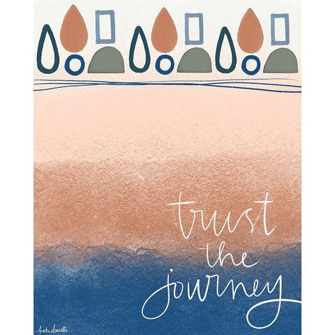 Trust the Journey White Modern Wood Framed Art Print by Doucette, Katie