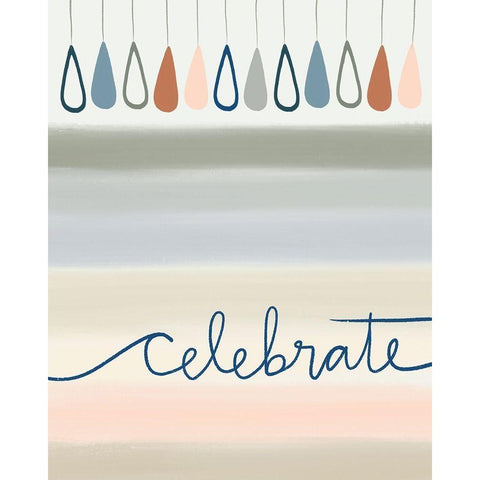 Celebrate Black Modern Wood Framed Art Print with Double Matting by Doucette, Katie