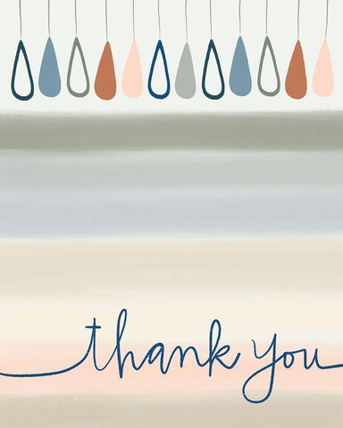 Thank You White Modern Wood Framed Art Print with Double Matting by Doucette, Katie