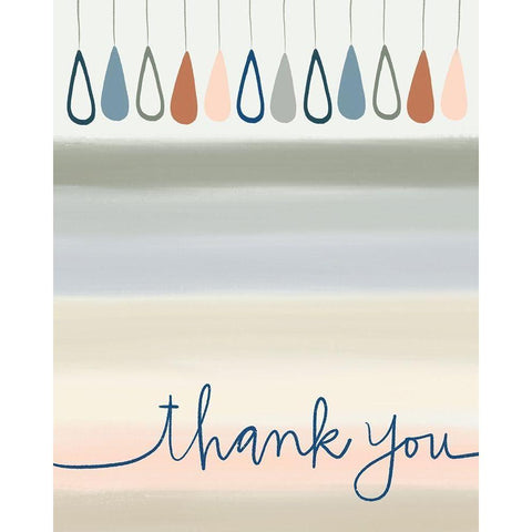 Thank You Black Modern Wood Framed Art Print with Double Matting by Doucette, Katie