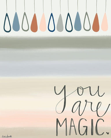 You Are Magic White Modern Wood Framed Art Print with Double Matting by Doucette, Katie