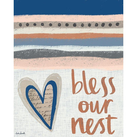 Bless Our Nest White Modern Wood Framed Art Print by Doucette, Katie