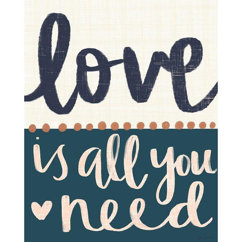 Love is All You Need Black Modern Wood Framed Art Print with Double Matting by Doucette, Katie