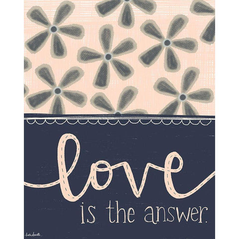 Love is the Answer Black Modern Wood Framed Art Print with Double Matting by Doucette, Katie