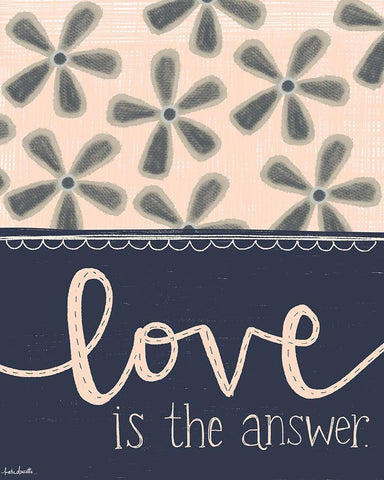 Love is the Answer Black Ornate Wood Framed Art Print with Double Matting by Doucette, Katie