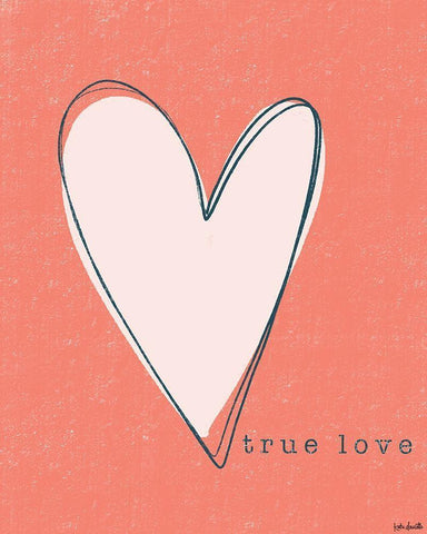 True Love White Modern Wood Framed Art Print with Double Matting by Doucette, Katie