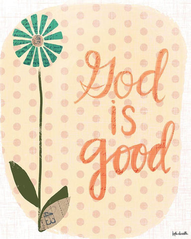 God is Good White Modern Wood Framed Art Print with Double Matting by Doucette, Katie