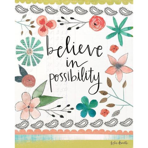 Believe in Possibility Gold Ornate Wood Framed Art Print with Double Matting by Doucette, Katie