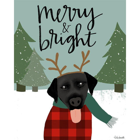 Merry and Bright White Modern Wood Framed Art Print by Doucette, Katie