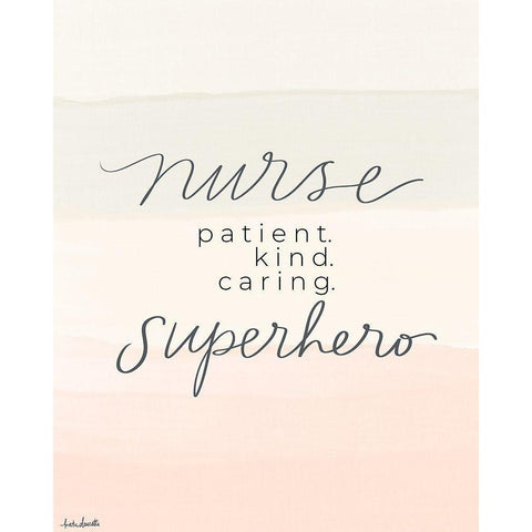 Nurse Superhero White Modern Wood Framed Art Print by Doucette, Katie