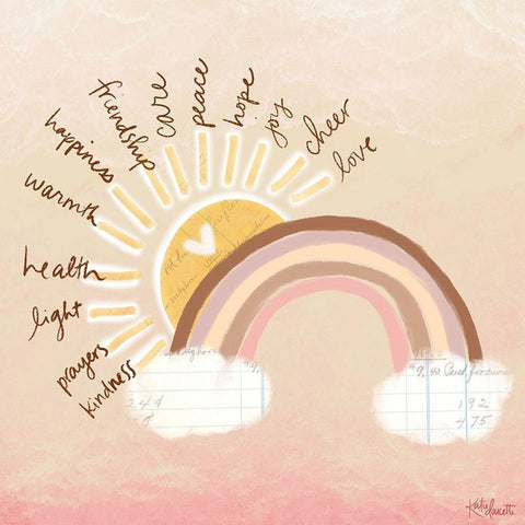 Encouraging Rainbow White Modern Wood Framed Art Print by Doucette, Katie