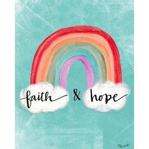 Faith and Hope Black Modern Wood Framed Art Print with Double Matting by Doucette, Katie