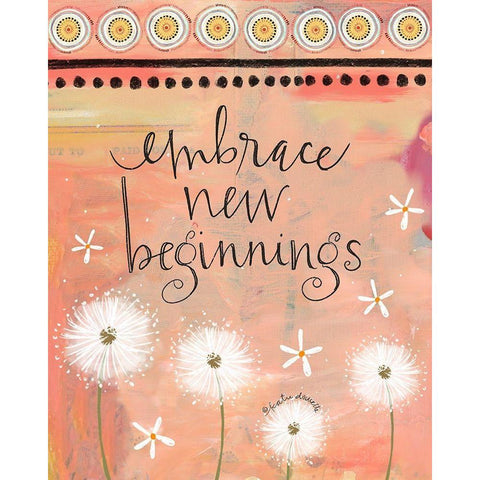 Embrace New Beginnings Black Modern Wood Framed Art Print with Double Matting by Doucette, Katie