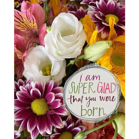 Super Glad White Modern Wood Framed Art Print by Doucette, Katie