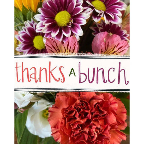 Thanks a Bunch White Modern Wood Framed Art Print by Doucette, Katie